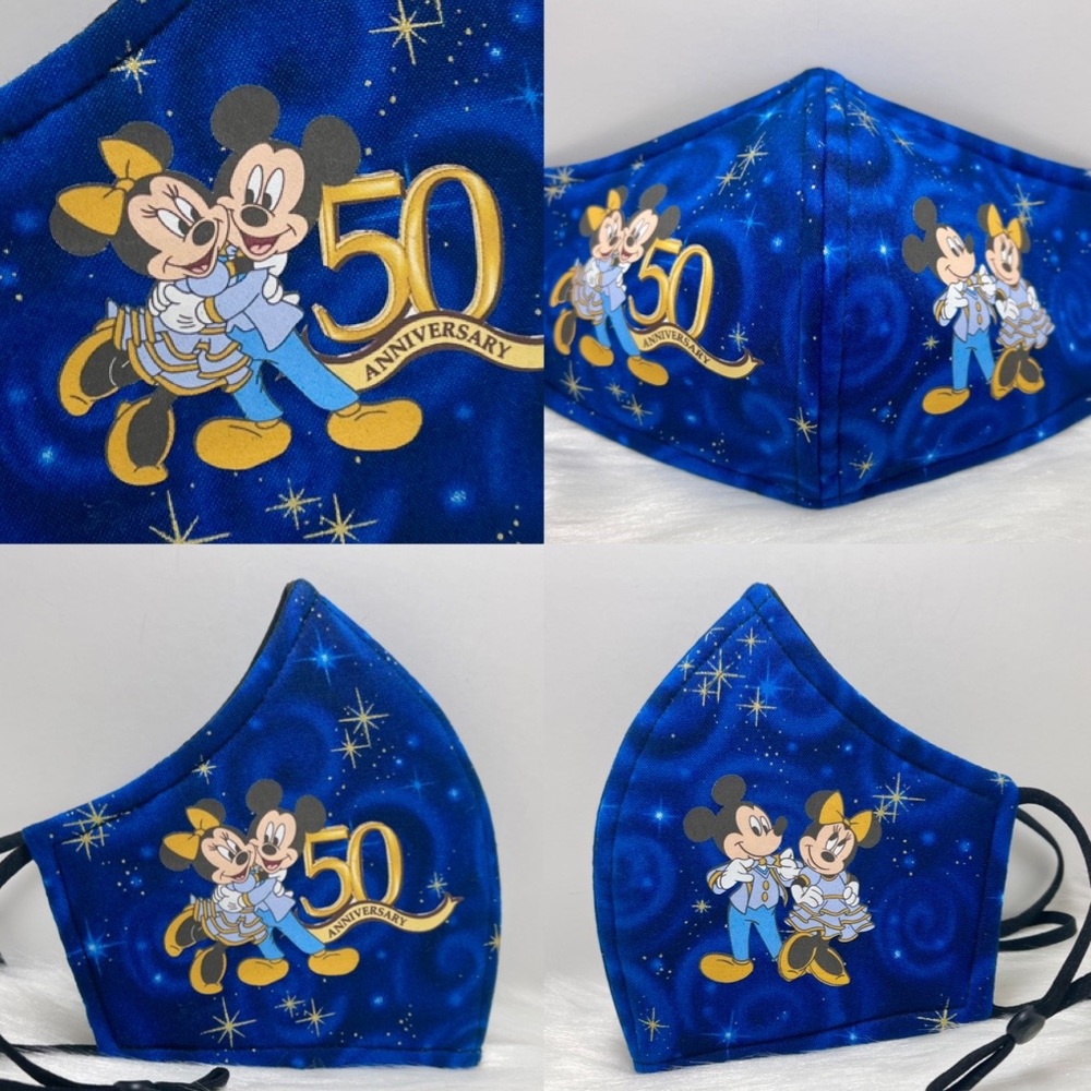 Celebration of Disney World 50th Anniversary Mickey Minnie face mask